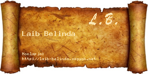 Laib Belinda névjegykártya